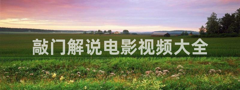 秋霞电影网2021：敲门解说电影视频大全